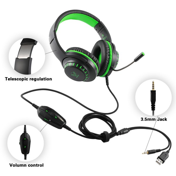 Masacegon H-11 is a primary kind of gaming headset, which brings you vivid sound field, sound clarity, sound shock feeling, capable of various games. Its super soft Over-ear pads is more comfortable for long time wear