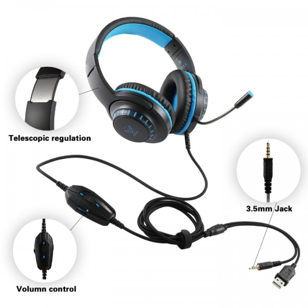 Masacegon H-11 is a primary kind of gaming headset, which brings you vivid sound field, sound clarity, sound shock feeling, capable of various games. Its super soft Over-ear pads is more comfortable for long time wear