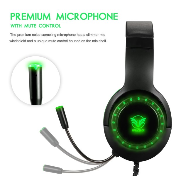 Masacegon H-11 is a primary kind of gaming headset, which brings you vivid sound field, sound clarity, sound shock feeling, capable of various games. Its super soft Over-ear pads is more comfortable for long time wear